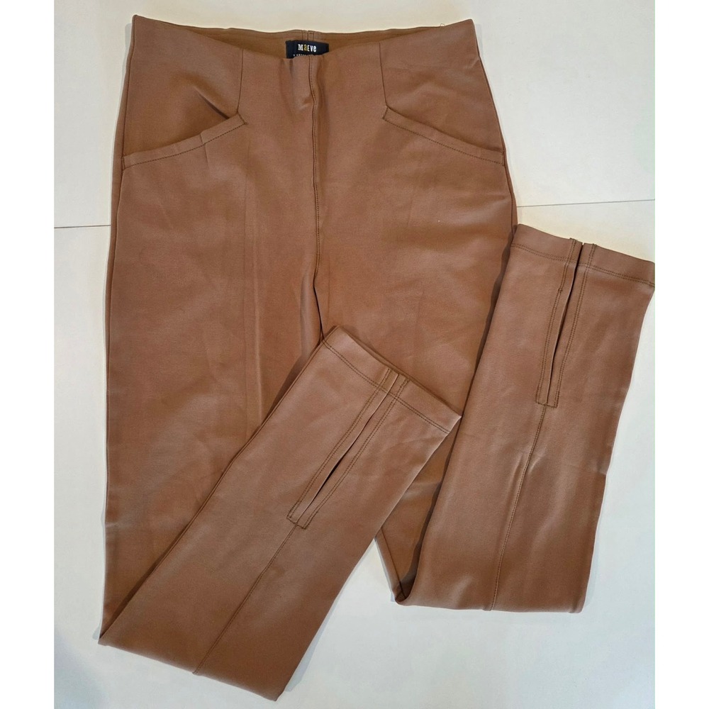 Maeve‎ by Anthropologie Ponte Knit Split Hem Pants Brown/Camel Size Small